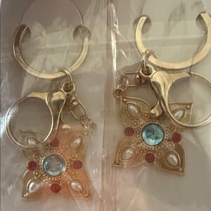 Gold Keychain with Crystal Accents. NWT. See Below.